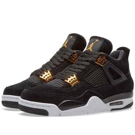 jordan 4 zwart goud